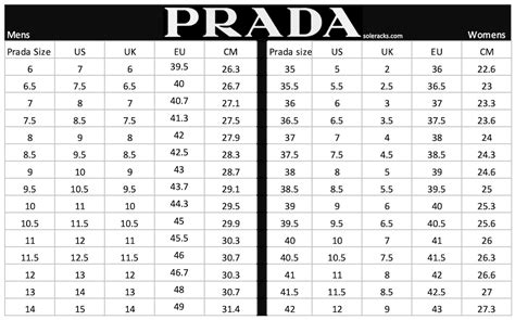 prada shoe size chart